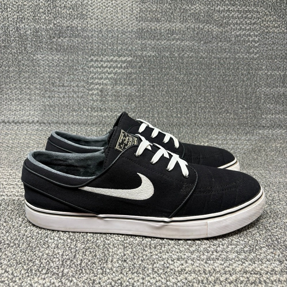 Nike SB Zoom Stefan Janoski Canvas Black White Gum Skate Shoes Mens Size 12